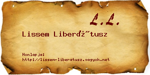 Lissem Liberátusz névjegykártya